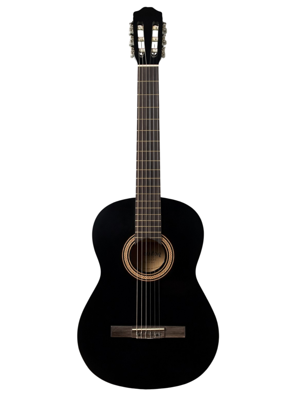 The Onyx Serenade: Midnight Gloss Classical Guitar