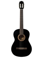 The Onyx Serenade: Midnight Gloss Classical Guitar