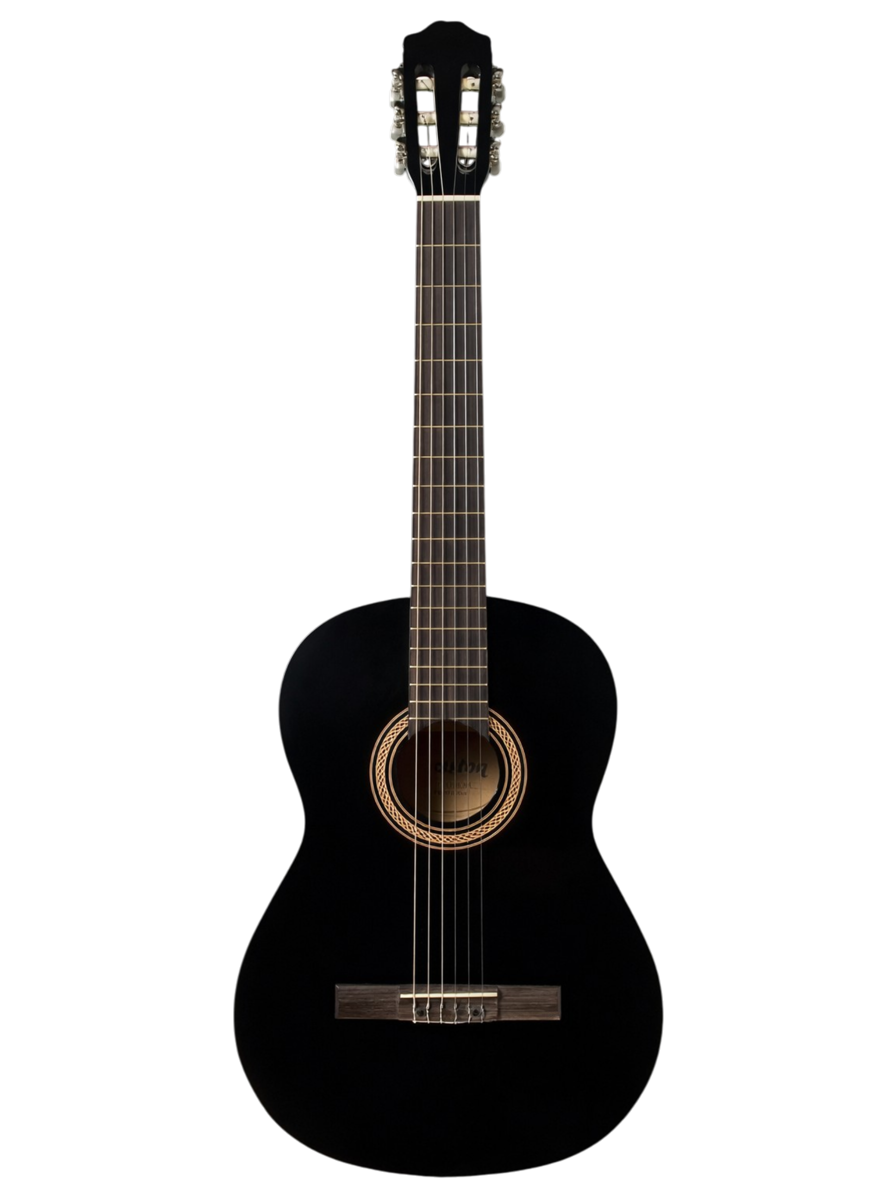The Onyx Serenade: Midnight Gloss Classical Guitar