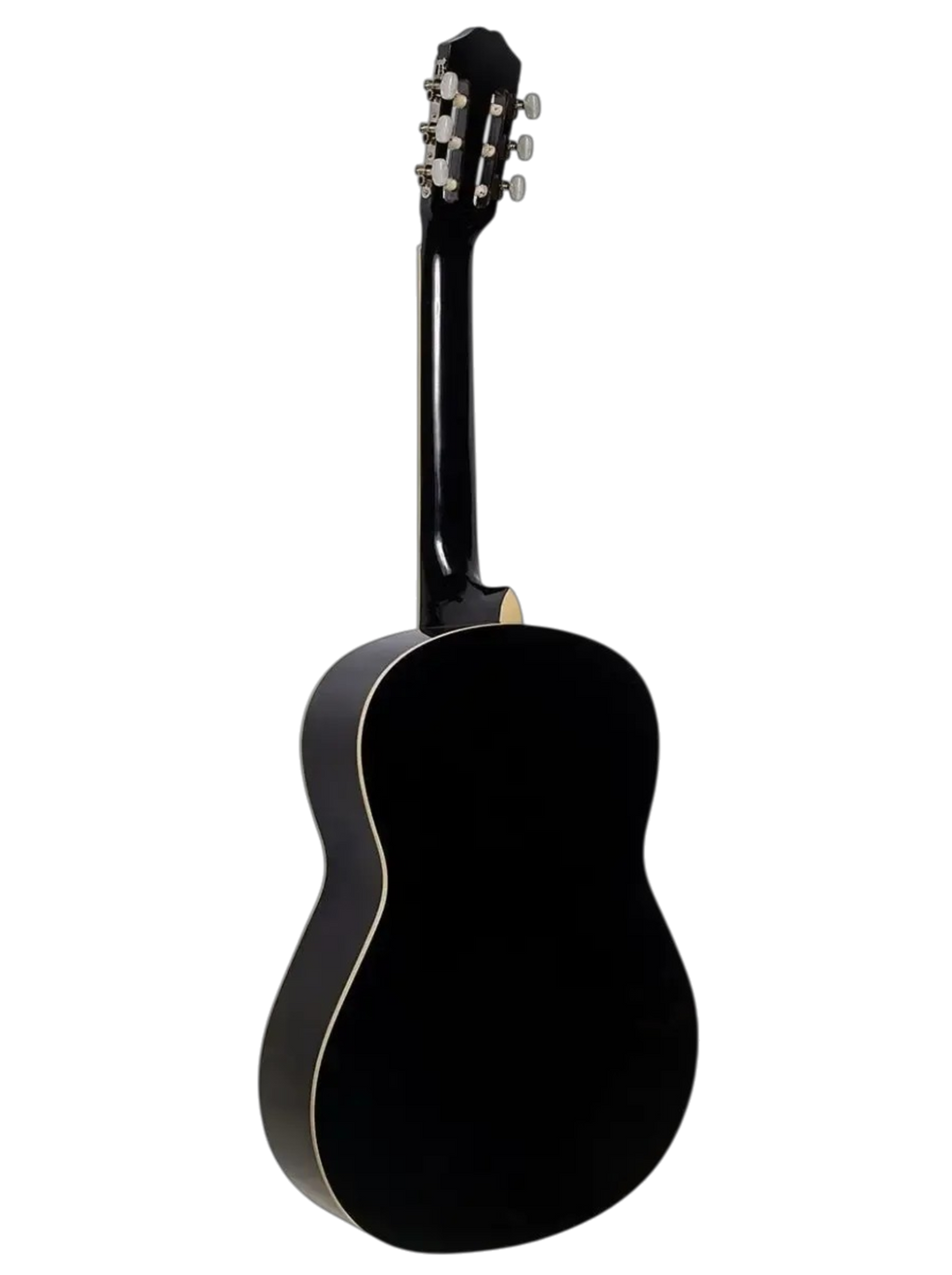 The Onyx Serenade: Midnight Gloss Classical Guitar