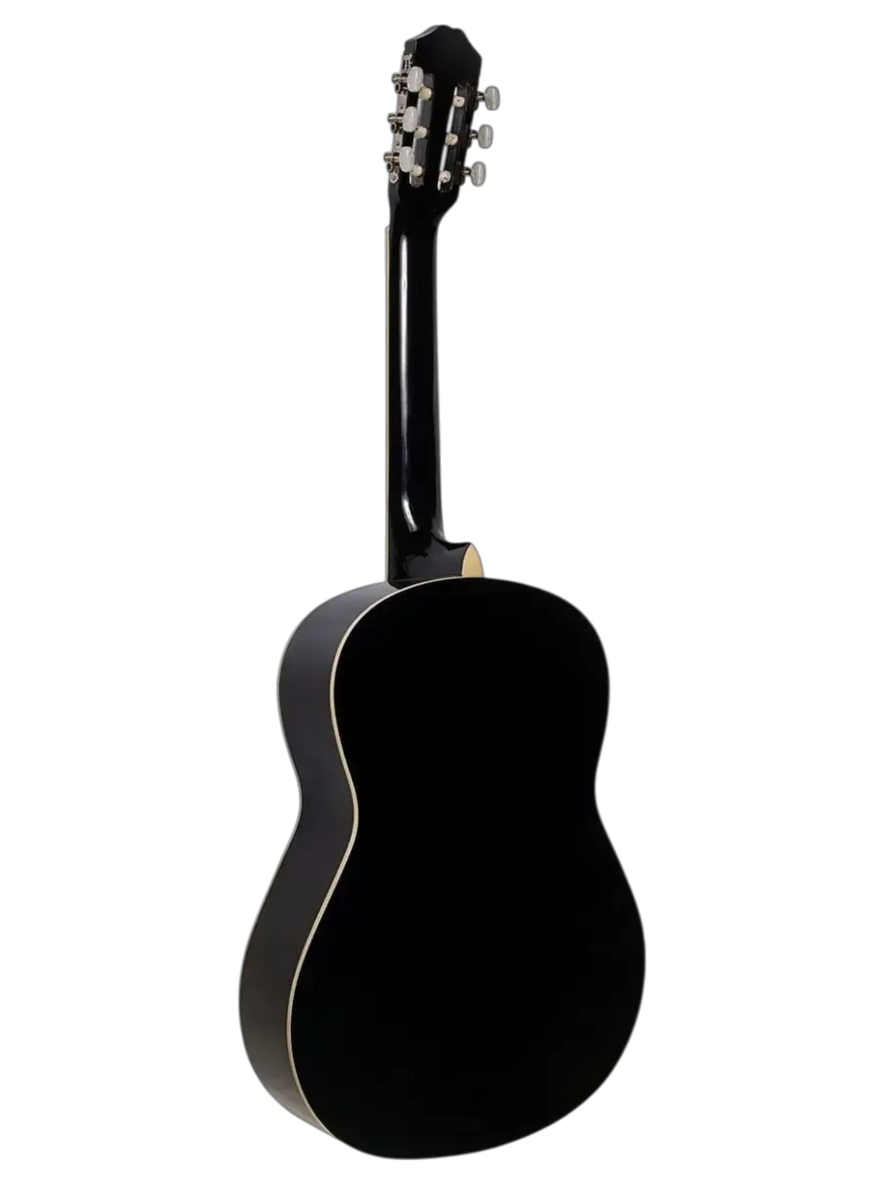 The Onyx Serenade: Midnight Gloss Classical Guitar