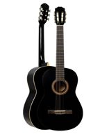 The Onyx Serenade: Midnight Gloss Classical Guitar